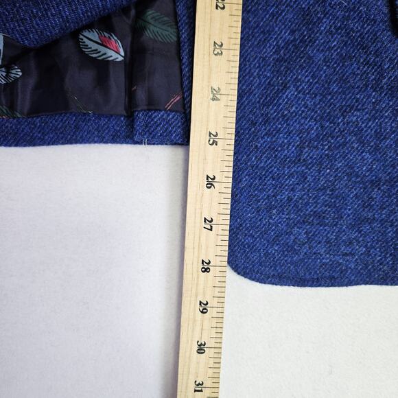 Talbots Tweed Blazer Women 20 Wool Blend Blue Classic Quiet Luxury Plus Size NEW - Picture 15 of 16